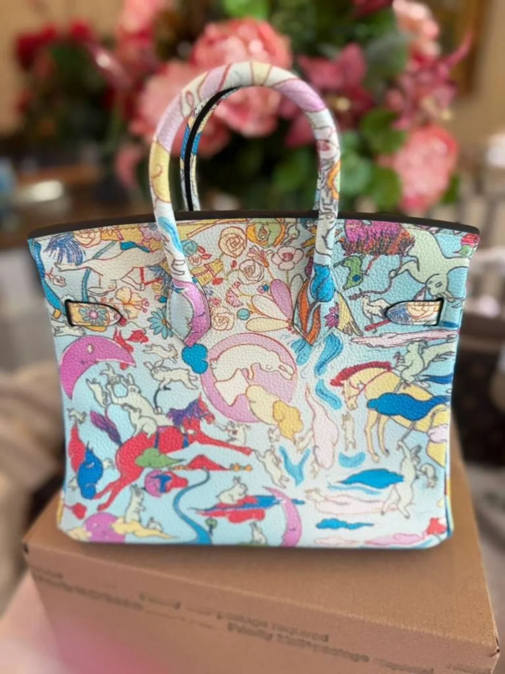 LE Togo handmade birthday 30 cm abstract BK Birkin H PHW graffiti SO pop art